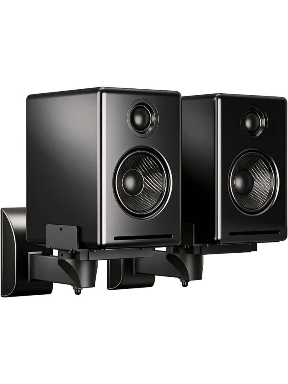 Adjustable Wall Mount for Large Bookshelf Speakers - Secure & Space-Saving